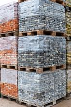 Antieke grijs blauw gesmoorde schouwstenen klompjes 17x4.5, Doe-het-zelf en Verbouw, Metselstenen, Ophalen, Gebruikt, Bakstenen