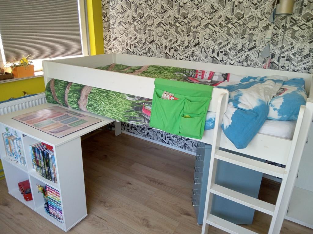 Mooie halfhoogslaper met bureau, Kinderen en Baby's, Ophalen, Gebruikt, Halfhoogslaper