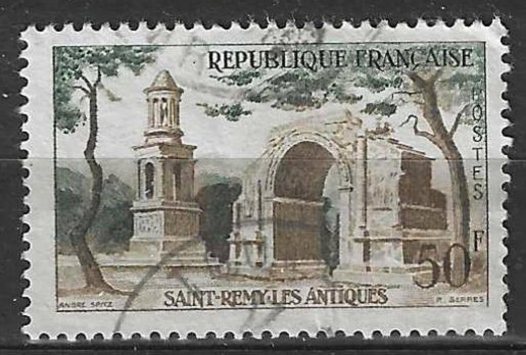 Frankrijk 1957 - Yvert 1130 - St. Remy-les-Antiques (ST), Verzenden, Gestempeld