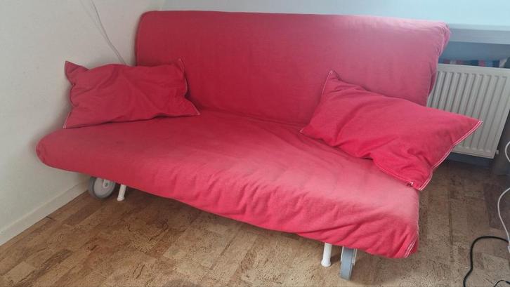 Royale slaapbank, Huis en Inrichting, Slaapkamer | Slaapbanken, Gebruikt, 160 cm, 200 cm, Tweepersoons, Rood, Ophalen