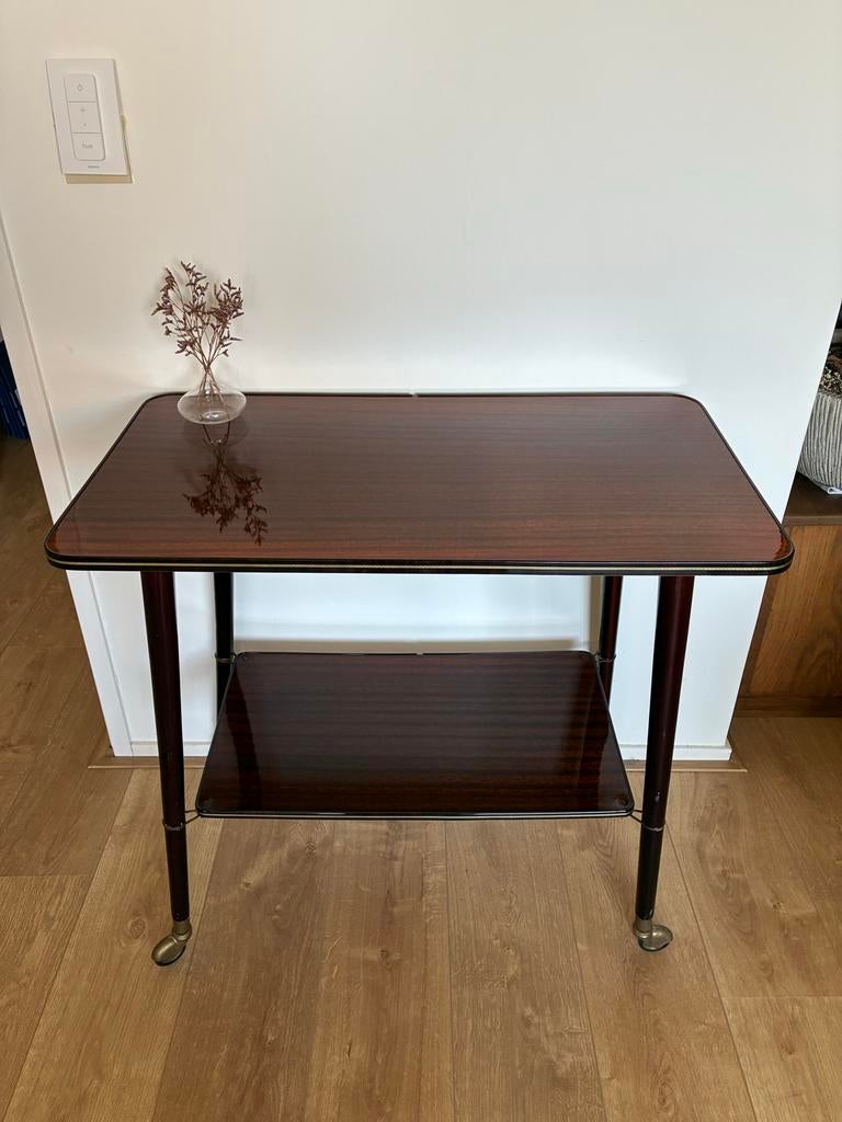 Vintage Mid-Century Serveerwagen Trolley, Ophalen