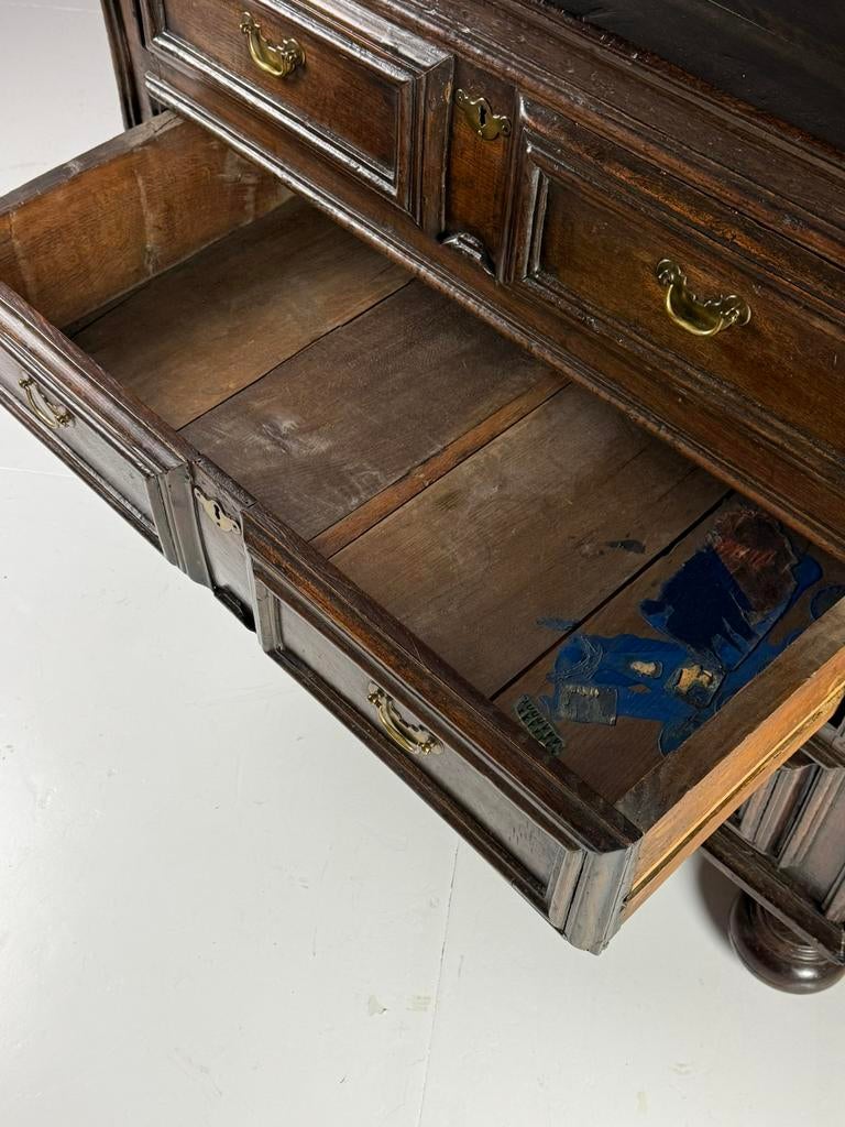 Ladekast Engels antiek 17e eeuw eiken, Ophalen, Gebruikt, Eikenhout, Minder dan 100 cm