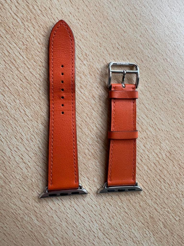 Apple Watch Hermes bandje 40/41 oranje leder nieuw origineel, Ophalen of Verzenden, Zo goed als nieuw