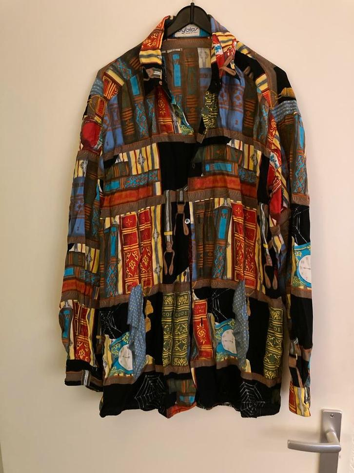 Byblos Heren Blouse - Vintage Design, Kleding | Heren, Overhemden, Zo goed als nieuw, Overige halswijdtes, Overige kleuren, Ophalen of Verzenden