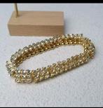 Goudkleurige armband 18 cm – Swarovski stijl, Verzamelen, Swarovski, Ophalen of Verzenden, Nieuw, Mode-accessoire