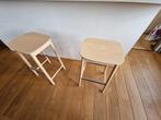 Houten Krukken Set, Huis en Inrichting, Barkrukken, Ophalen, Met voetsteun, 60 tot 90 cm, Zo goed als nieuw