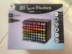 ONGEOPEND: 80 twinmarkers decotime alcoholmarkers Action, Ophalen of Verzenden, Nieuw
