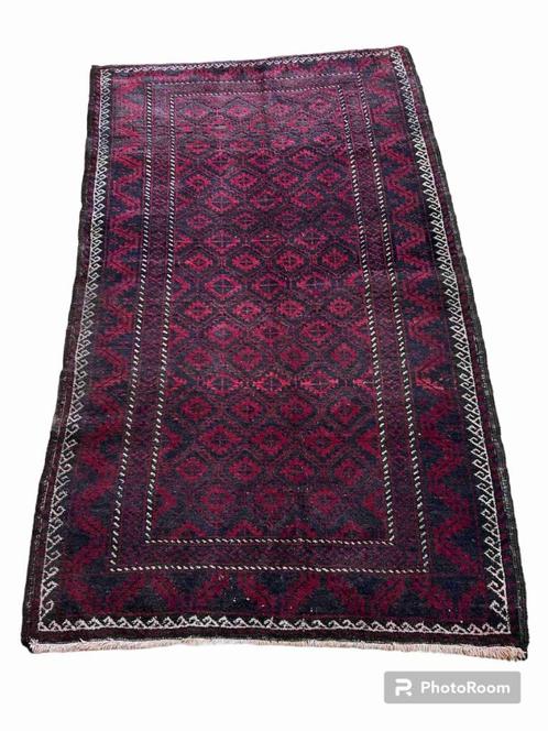 Klassiek Perzisch tapijt dieprood donkerblauw 188/100, Huis en Inrichting, Stoffering | Tapijten en Kleden, Gebruikt, 200 cm of meer