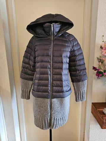 Winterjas Grijze gewatteerde jas met capuchon, merk Stefanel beschikbaar voor biedingen