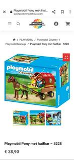 Playmobil Pony met huifkar – 5228, Ophalen of Verzenden, Zo goed als nieuw