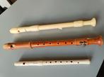 Drie fluiten o.a.Hohner, Yamaha, Muziek en Instrumenten, Blaasinstrumenten | Blokfluiten, Ophalen of Verzenden, Gebruikt, Sopraan of Sopranino
