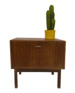 Vintage Kastje Compact Klepkast Jaren 60 Teak Fineer, Huis en Inrichting, Kasten | Dressoirs, Teakhout, Vintage, Met klep(pen)