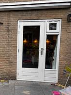 Keukendeur met zijraam en klapraam, HR++ glas, hardhout, Doe-het-zelf en Verbouw, Kozijnen en Schuifpuien, Deurkozijn, Zo goed als nieuw
