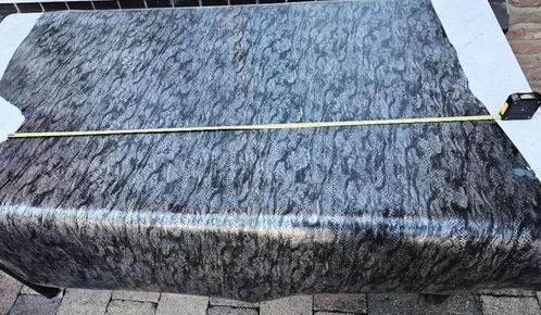 Rund - Leer Zilver/Zwart(zie omschrijving)AANBIEDING!, Hobby en Vrije tijd, Stoffen en Lappen, Nieuw, Leer of Kunstleer, 30 tot 120 cm