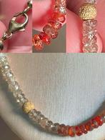 Edelstenen ketting met 9 karaat sluiting en kralen, Ophalen of Verzenden, Zo goed als nieuw, Goud