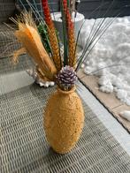 Bloempot met b droogbloemen, Tuin en Terras, Bloempotten, Rond, Ophalen of Verzenden, Zo goed als nieuw, Aardewerk