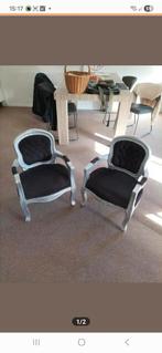 Barok stoelen, zilver/zwart, zgan kinder stoelen, Ophalen of Verzenden