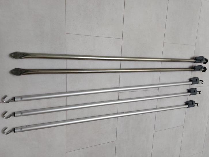 nw 3 tent dakligger alu 130 - 220 cm met powergrip haak/klem, Caravans en Kamperen, Tenten, tot en met 2, Nieuw, Ophalen of Verzenden