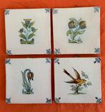 9 Oude polychrome tegels Tichelaar , Makkum, Antiek en Kunst, Antiek | Wandborden en Tegels, Ophalen of Verzenden