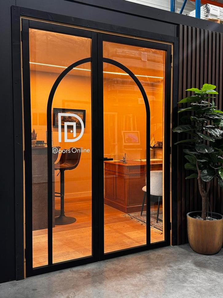 Witte staallook deuren, schuifdeur, taatsdeur,, Doe-het-zelf en Verbouw, Deuren en Horren, Nieuw, Binnendeur, 215 cm of meer, 80 tot 100 cm