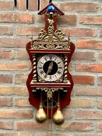 Zaanse klok met binnenslinger AMSTERDAMS WAPENSCHILD, Antiek en Kunst, Ophalen of Verzenden
