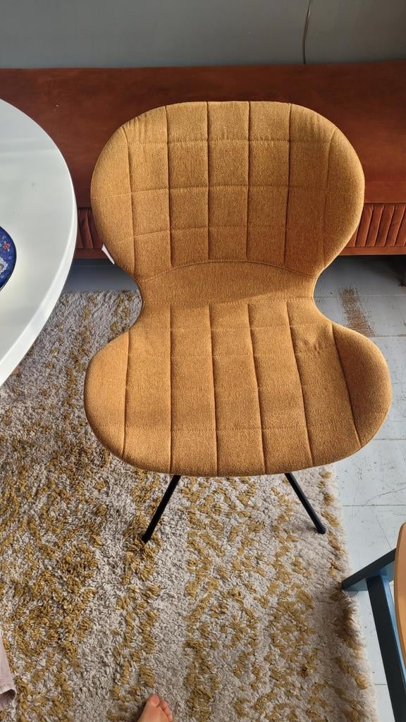 Zuiver Omg stoel Camel kleur., Huis en Inrichting, Stoelen, Ophalen, Gebruikt, Bruin, Stof