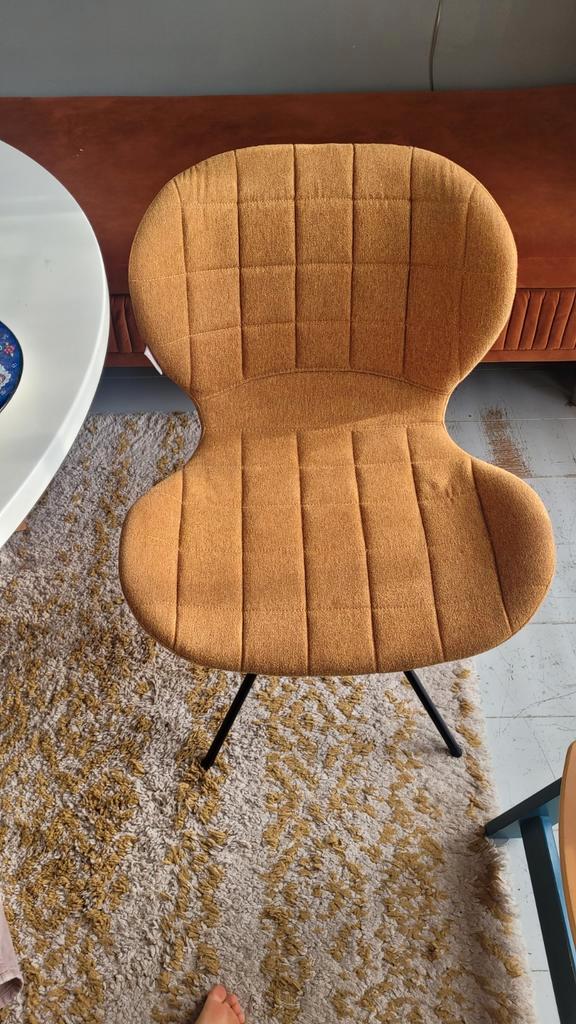 Zuiver Omg stoel Camel kleur., Huis en Inrichting, Stoelen, Gebruikt, Eén, Metaal, Stof, Bruin, Ophalen