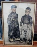 Cees Bolding (1897-1979) Volendamse jongens 1923 litho, Antiek en Kunst, Kunst | Litho's en Zeefdrukken, Ophalen of Verzenden