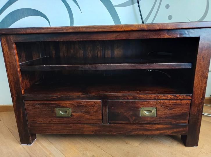 Houten TV Meubel met Lades, Huis en Inrichting, Kasten | Televisiemeubels, Gebruikt, Minder dan 100 cm, 100 tot 150 cm, 25 tot 50 cm
