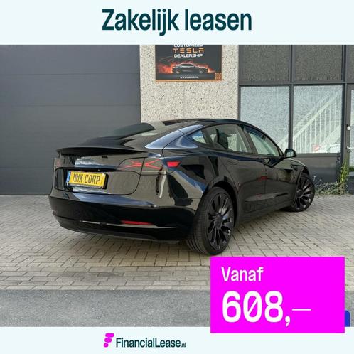 Tesla Model 3 Performance ZWART MiC X-TREME ACHTERLICHT, Auto's, Tesla, Bedrijf, Lease, Financial lease, Model 3, ABS, Achteruitrijcamera