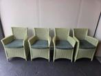 Set van vier vintage lloyd loom eetkamerstoelen sm design, Ophalen, Gebruikt, Overige kleuren, Vintage
