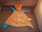 Toi-toys beer knuffeldoek bruin blauw korte armen velours, Ophalen of Verzenden, Nieuw, Beer