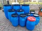 Te koop regen of voer tonnen vanaf 10 euro, Kunststof, Met kraantje, 150 liter of meer, Ophalen of Verzenden