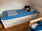 Ikea brimnes bedbank met twee lades 80x200, Huis en Inrichting, Slaapkamer | Bedden, Ophalen, Gebruikt, Eenpersoons, Wit