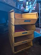 Industriële gele metalen bakken kast - 4 bakken, Huis en Inrichting, Kasten | Lockerkasten, Ophalen, Gebruikt, Industrieel