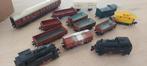 2 Trix stoomlocs en 9 Trix goederenwagens met 1 persrtg, Gelijkstroom, Trix, Ophalen of Verzenden, Gebruikt