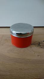 Vintage oranje Brabantia blik, Verzamelen, Blikken, Ophalen of Verzenden, Gebruikt, Overige, Overige merken