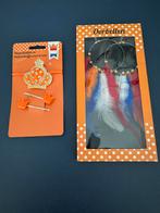 Nieuw koningsdag oranje rood wit blauw oorbellen + speldjes, Ophalen of Verzenden, Nieuw