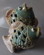 waxinelichthouder twee vissen keramiek windlicht, Huis en Inrichting, Woonaccessoires | Kandelaars en Kaarsen, Overige materialen