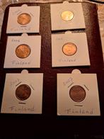 5 munten uit Finland van 2002 tot 2007 alles unc, Ophalen of Verzenden, Finland