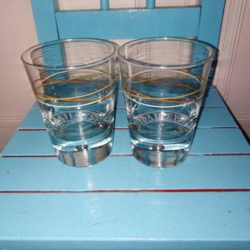 Baileys glas met gekleurde linten bruin/beige/wit set van 2 beschikbaar voor biedingen