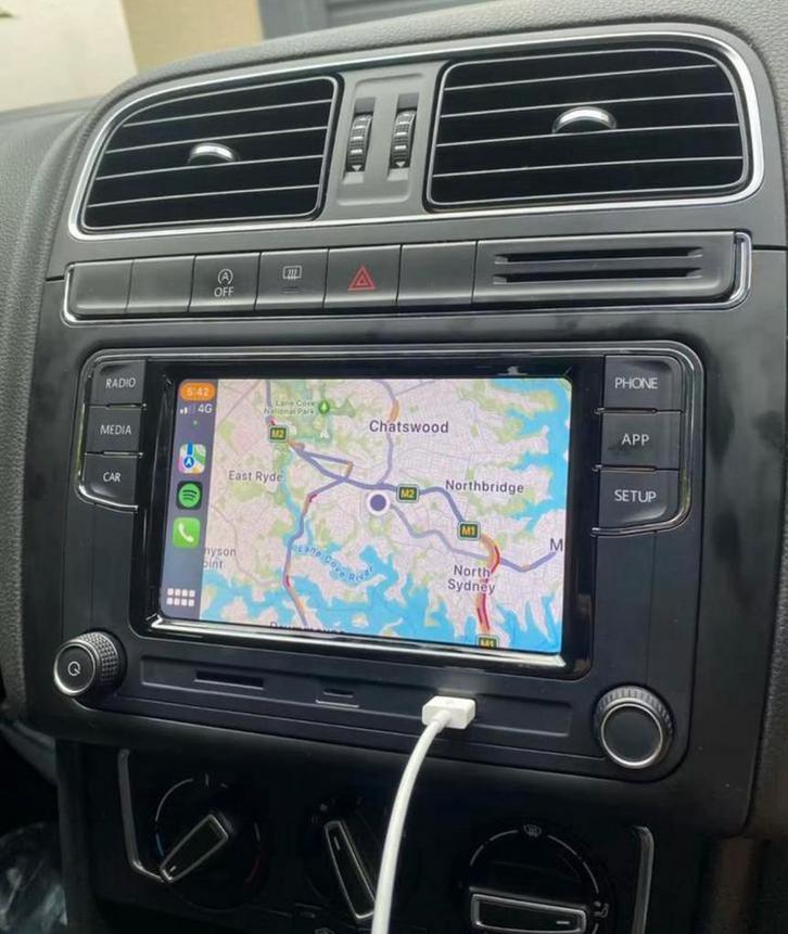 Apple Carplay inbouwen VW Polo 6c 14-17, Auto diversen, Autoradio's, Gebruikt, Ophalen of Verzenden
