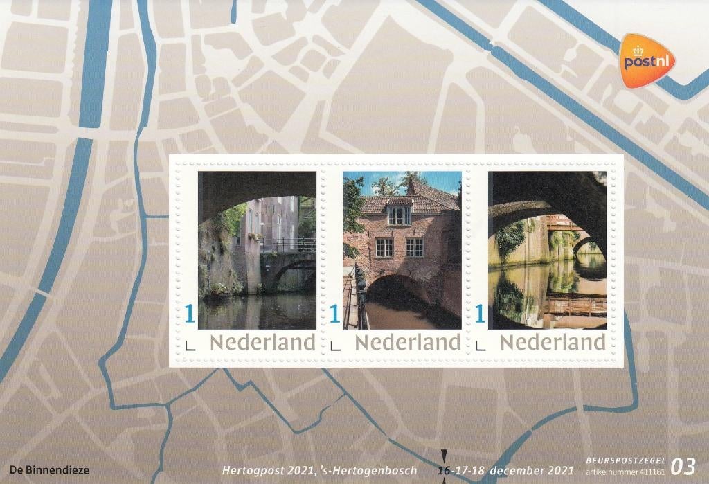 Nederland- 2021- Beurszegels- Hertogpost- Binnendieze -1-  P, Postzegels en Munten, Postzegels | Nederland, Verzenden, Na 1940