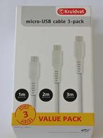 Micro - USB cable 3- pack, Ophalen of Verzenden, Nieuw, Overige merken