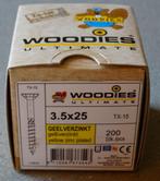 schroeven - woodies 3,5x25 200 stuks geel verzinkt torx 15, Ophalen of Verzenden, Nieuw, Minder dan 50 mm, Schroeven
