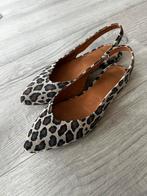 Leopard suede slingbacks maat 38, Ophalen of Verzenden, Zo goed als nieuw, Bruin