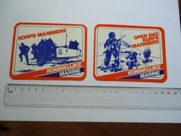 sticker oud Leger Korps MARINIERS marine retro navy  beschikbaar voor biedingen