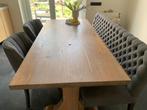 Eetkamerbank en 2 eetkamerstoelen - merk Olav, Huis en Inrichting, Ophalen, Zo goed als nieuw, Grijs
