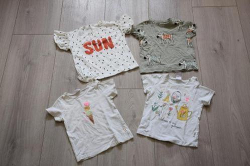 Vier leuke zomershirts voor een meisje ; maat 86, Kinderen en Baby's, Babykleding | Maat 86, Zo goed als nieuw, Meisje, Shirtje of Longsleeve