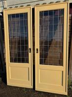jaren 30 glas en lood ensuite schuifdeuren, Ophalen, Gebruikt, 80 tot 100 cm, Binnendeur